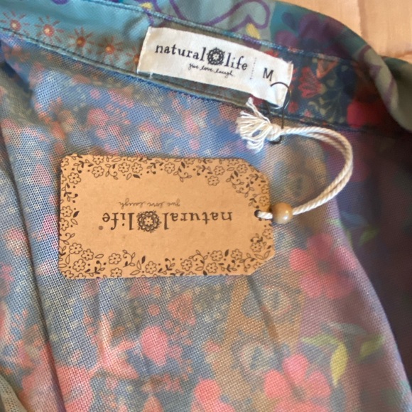 Natural Life Multicolor Floral Kimono - Picture 3 of 9